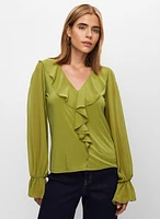 Cascading Ruffle Top