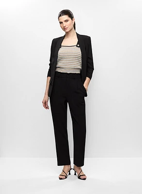 Veste mi-longue et camisole en tweed