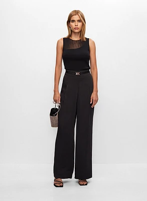 Camisole à doublure asymétrique et pantalon à jambe large