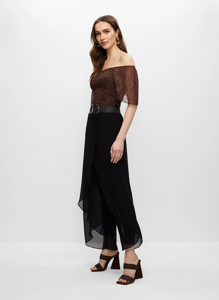 Joseph Ribkoff - Wide Leg Chiffon Pants