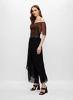 Joseph Ribkoff - Wide Leg Chiffon Pants