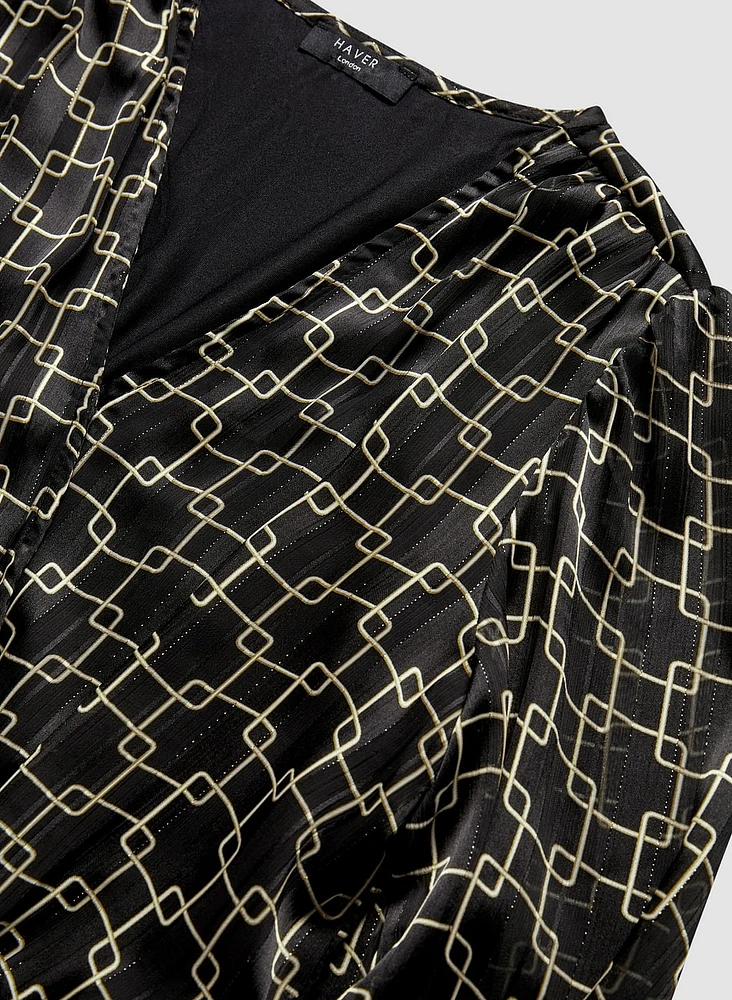 Geometric Motif Blouse