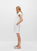 Short Sleeve Hooded Dress