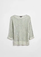 Open Weave Knit Sweater