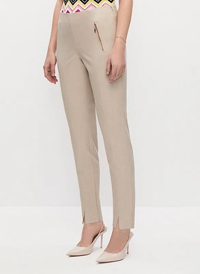 Amber Zip Detail Slim Leg Pants