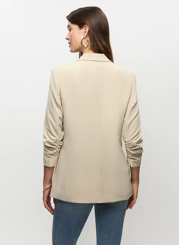Veste à col châle et manches 3/4