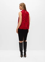 Polka Dot Tie Detail Blouse