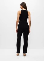 Crossover Halter Neck Jumpsuit