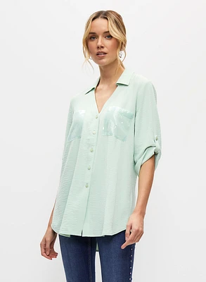 Sequin Pocket Shirt