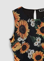 Sunflower Print Top