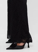 Wide Leg Lace Pants