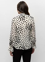 Blouse à pois en chiffon