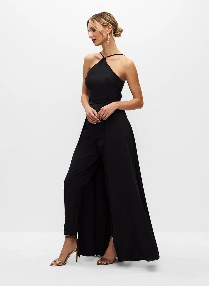 V-Strap Cape Jumpsuit