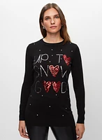 Frank Lyman - Embellished Pullover Sweater