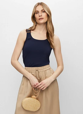 Buckle Strap Sleeveless Top