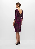 Adrianna Papell - Robe à motif floral scintillant