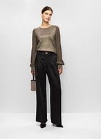 Pull en lurex et pantalon large