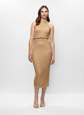 Robe en tricot et anneaux ouverts