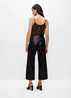 Vegan Leather Culotte Pants