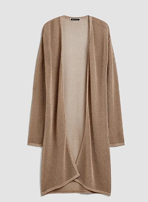 Cardigan long et métallisée