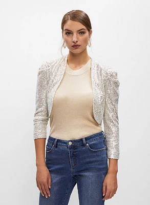 Sequin Mesh Bolero
