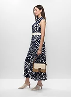 Robe boutonnée à pois