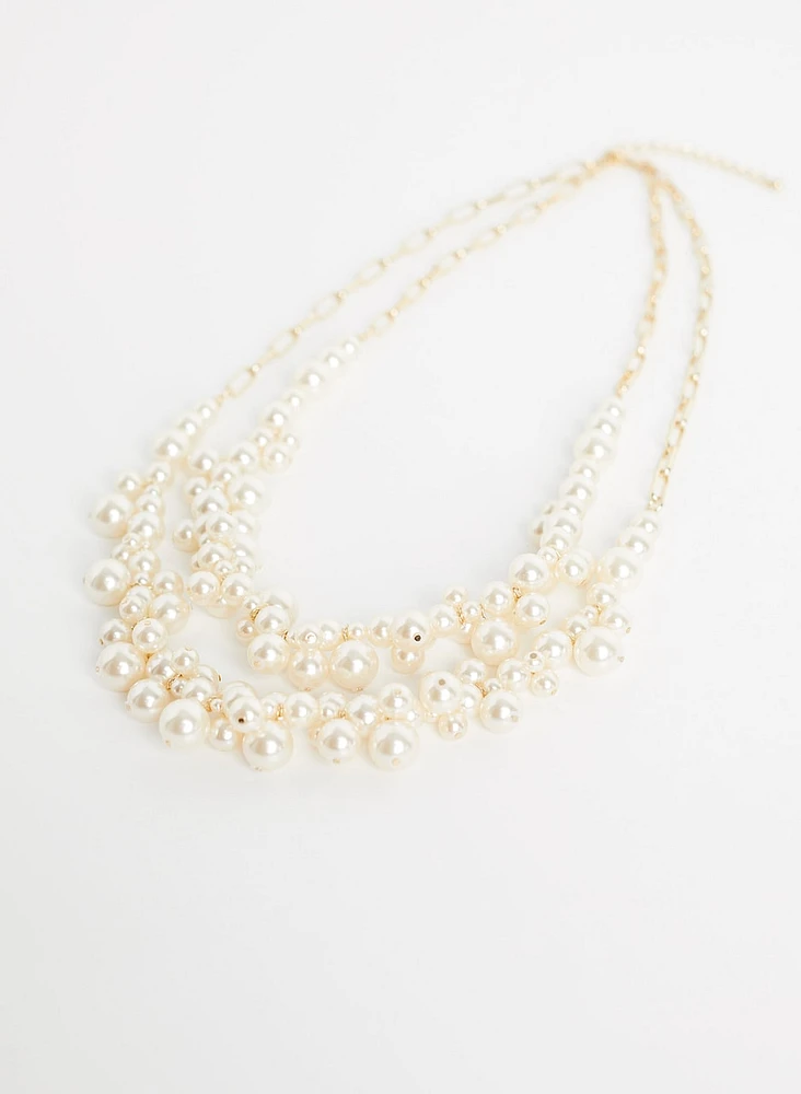 Pearl Cluster Necklace