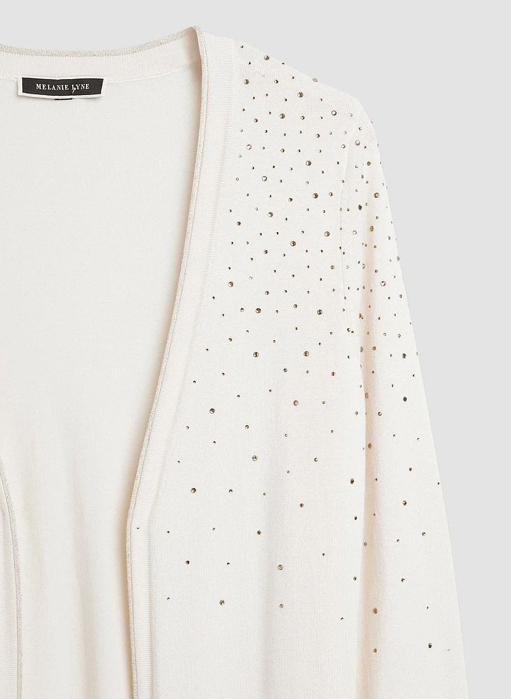 Stud Detail Open Duster Cardigan