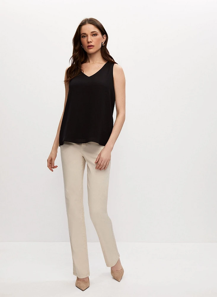 Blouse sans manches à col V