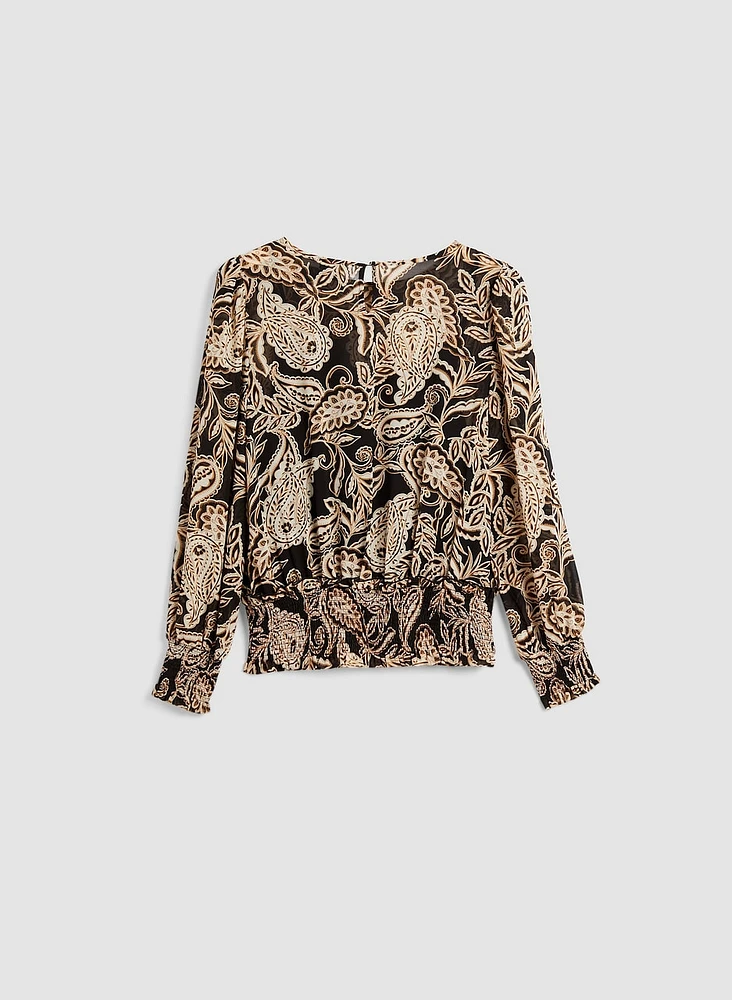 Paisley Print Blouse