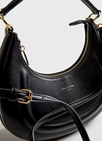 Vegan Leather Crescent Bag