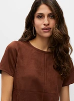 Robe de jour en faux suède