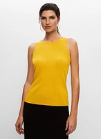 Sleeveless Pointelle Sweater