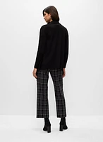 Cardigan à franges et ourlet asymétrique