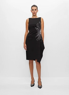 Robe de soirée à motif cristaux