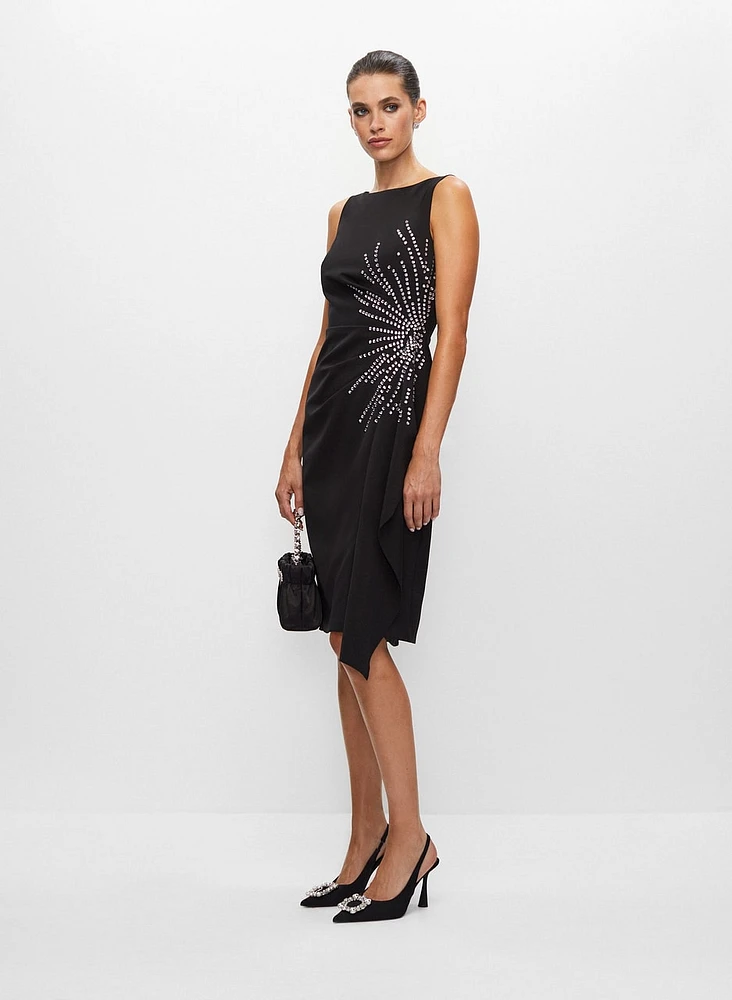 Robe de soirée à motif cristaux
