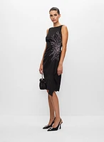 Robe de soirée à motif cristaux