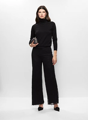 Pull à col roulé et pantalon large