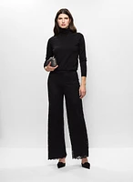 Pull à col roulé et pantalon large
