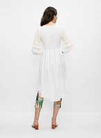 Ruffle Sleeve Asymmetric Tunic