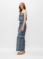 Patchwork Print Jumpsuit