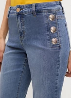 Straight Leg Denim Capris