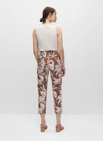 Joseph Ribkoff - Leaf Print Straight Leg Pants