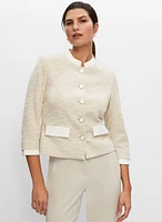 Two Tone Bouclé Jacket