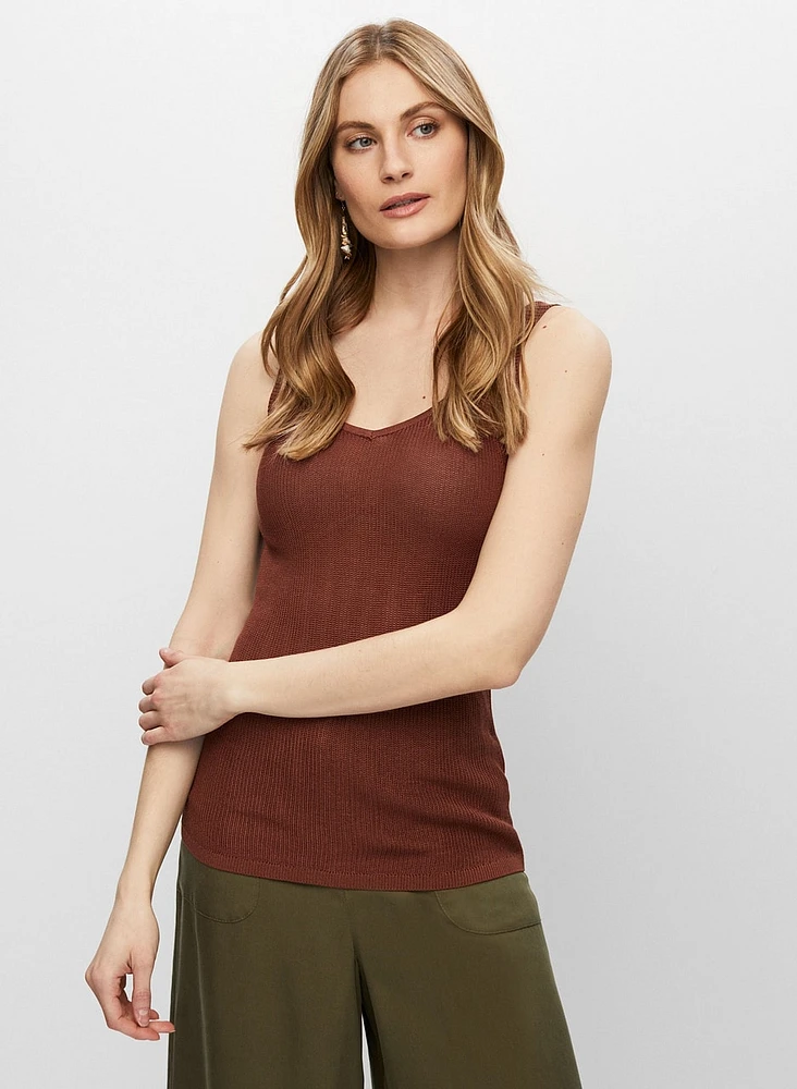 Sleeveless Knit Tank Top