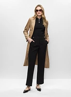 Manteau en suède végane et pantalon Lauren