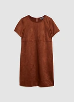 Robe de jour en faux suède