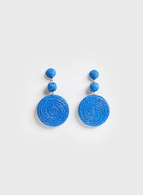 Round Raffia Earrings