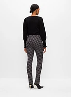 Pantalon Amber à jambe étroite en jacquard