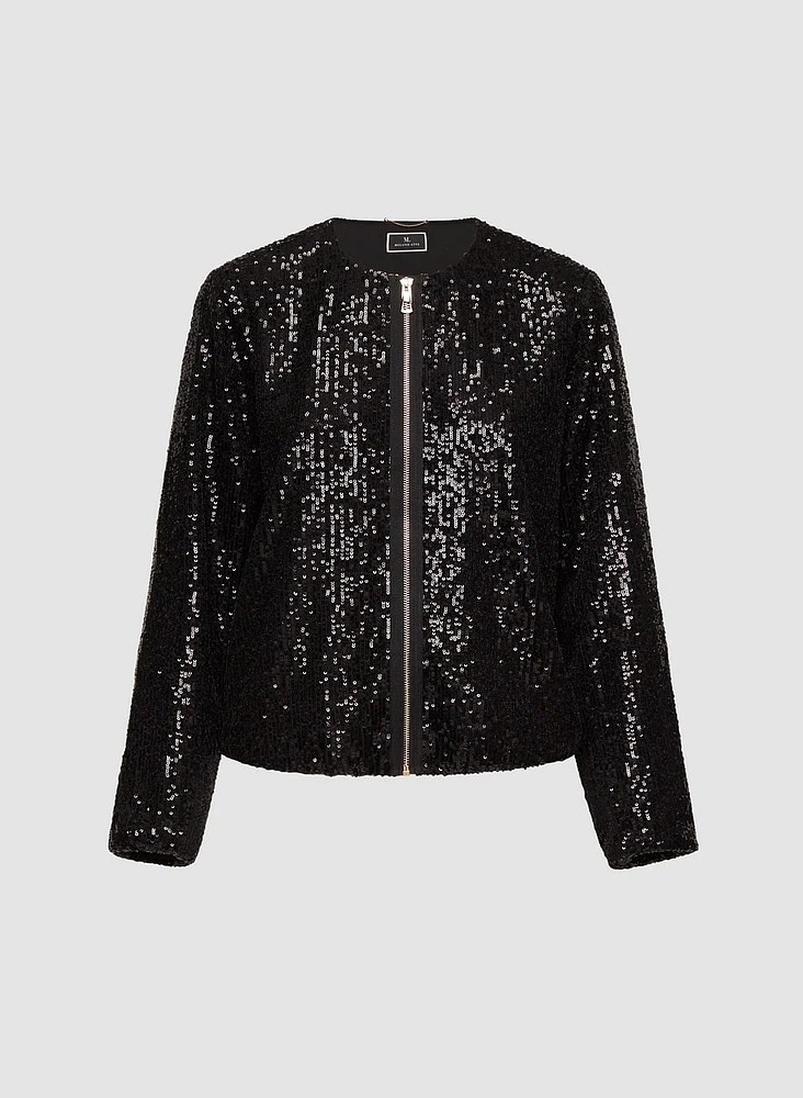 Sequin Bomber Jacket